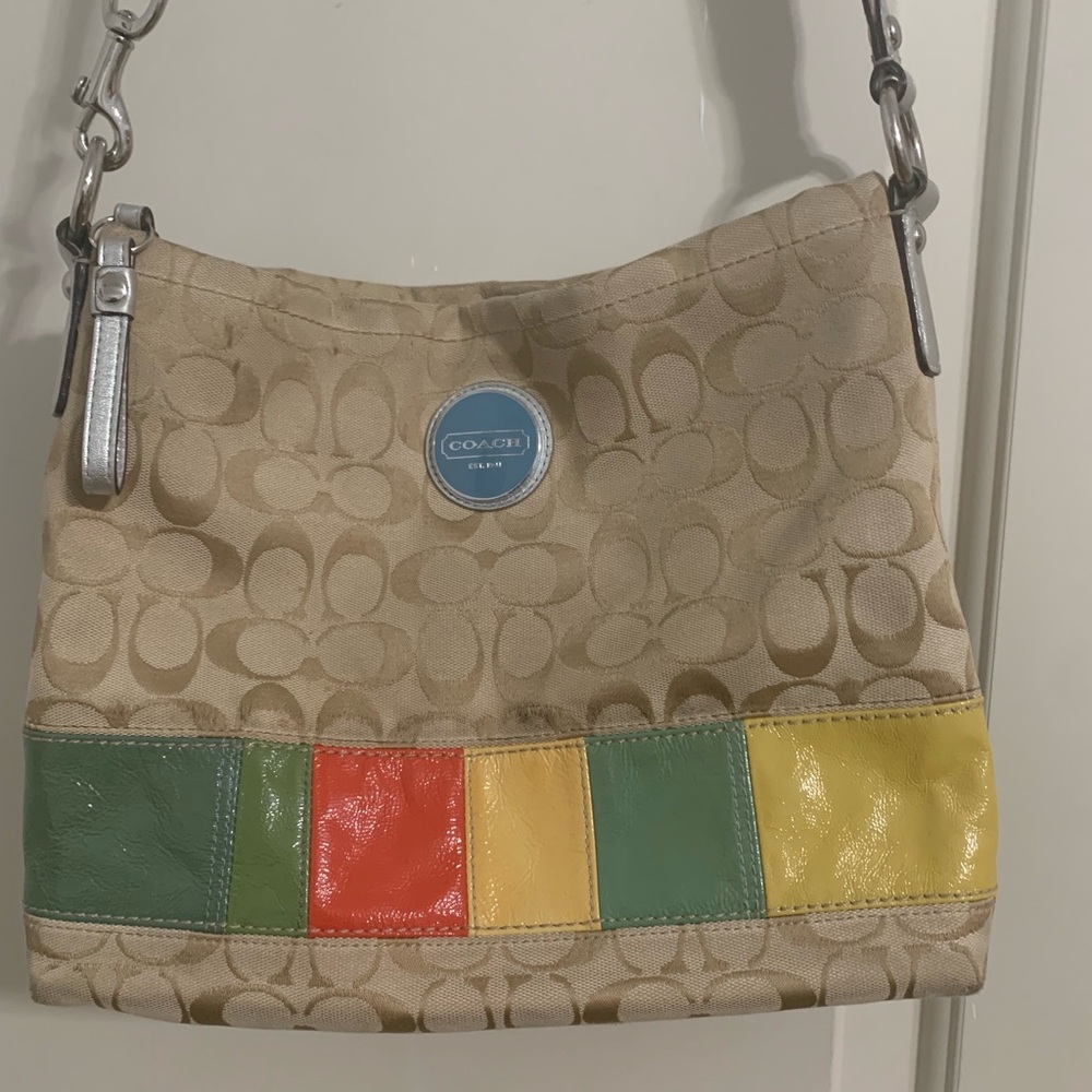 Loved🩷Coach Multicolor Crossbody Bag💛💚❤️💙 - Picture 3 of 9
